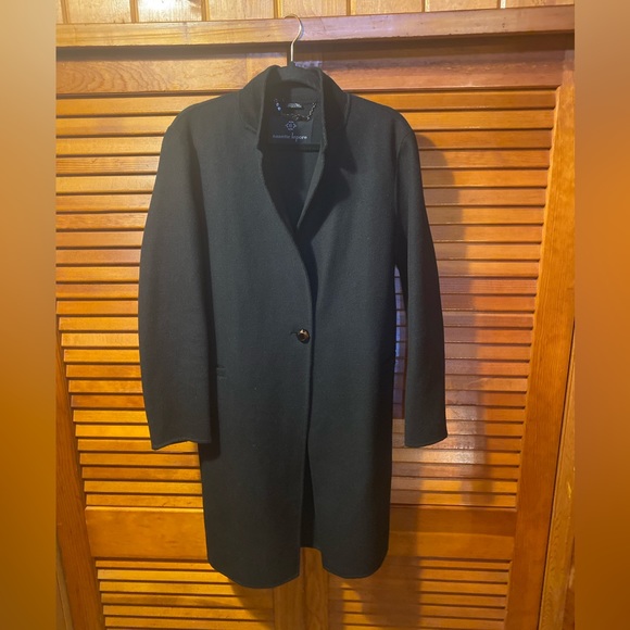 Nanette Lepore Long Black Winter Coat/Blazer, Size Large, One Button - Picture 4 of 8